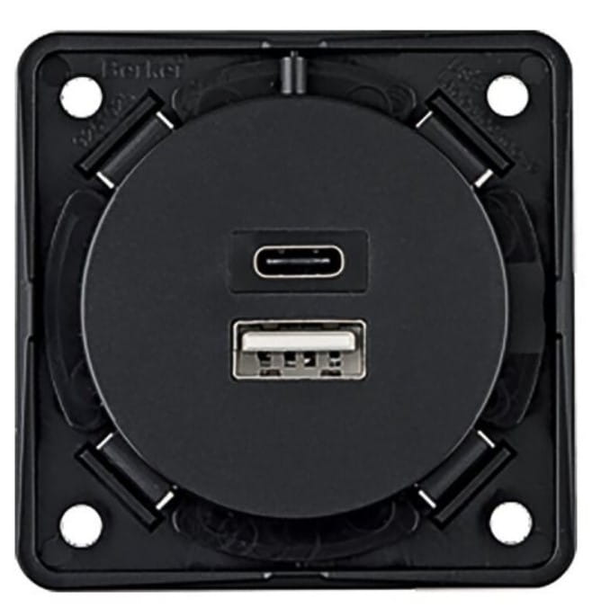 Gniazdo ładowarka USB A+C Berker