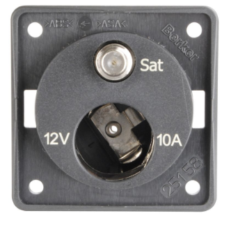 Gniazdko 12V + SAT Berker Integro