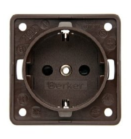 Gniazdko wewnętrzne 230V Berker Integro brąz