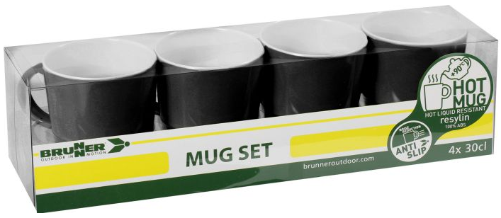 0830051C.C03 Kubki z melaminy Brunner Mug Set zestaw czarny