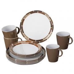 0830155N.C9C Zestaw obiadowy Brunner Dinner Service Chocolate